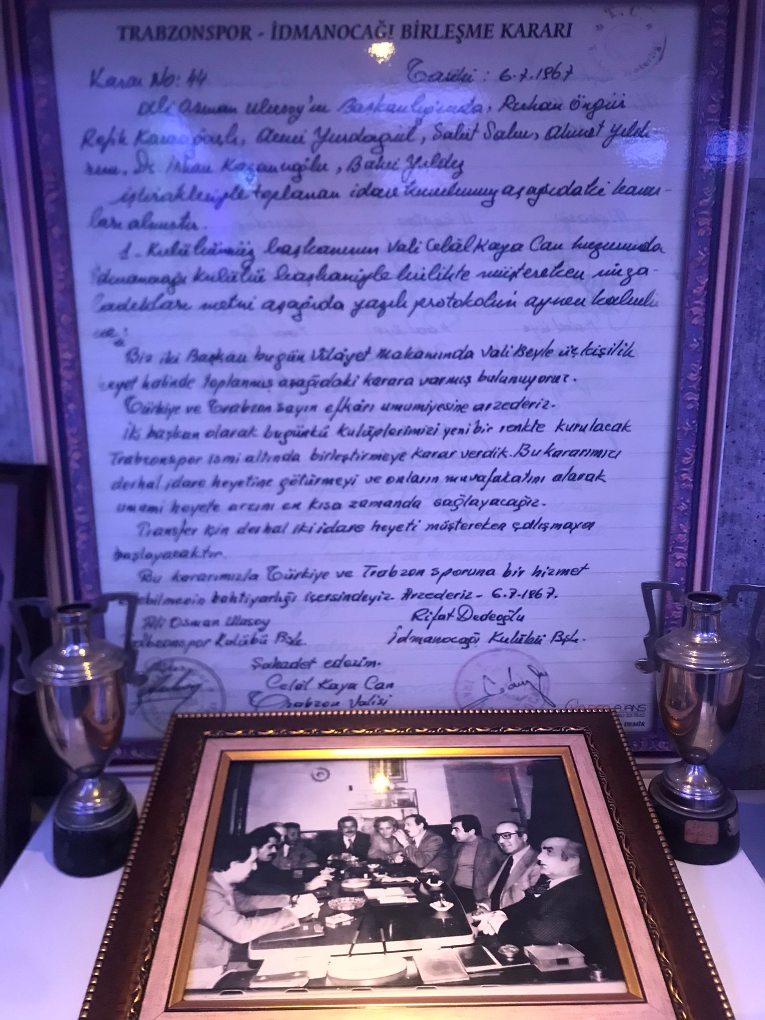 Tarihi fotoğraf Trabzonspor müzesinde