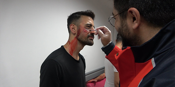 Gümüşhane Devlet Hastanesi'nde gerçeğini aratmayan tatbikat