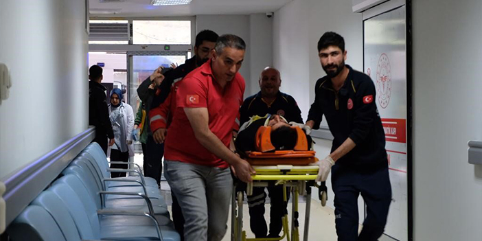 Gümüşhane Devlet Hastanesi'nde gerçeğini aratmayan tatbikat