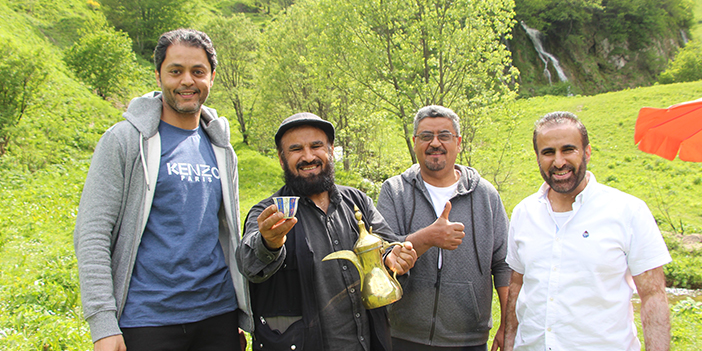 Trabzon'da Hamsiköy Şelaleleri Arap turistlerin gözdesi oldu