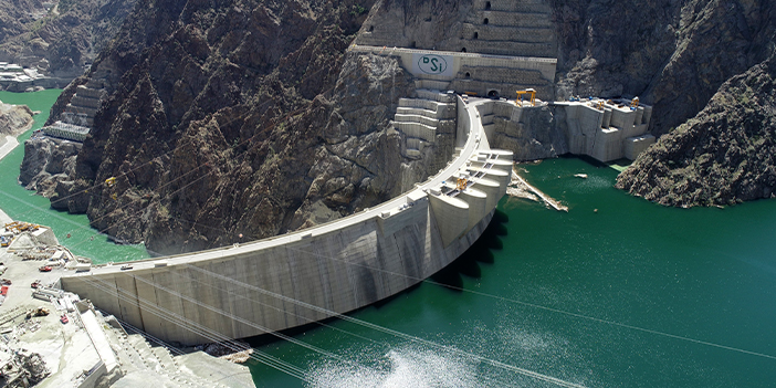 Yusufeli Barajı'nda su yüksekliği 161 metreyi geçti
