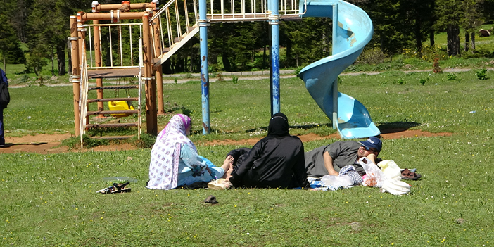 Trabzon'da güneşli havayı fırsat bilip yaylaları şenlendirdiler