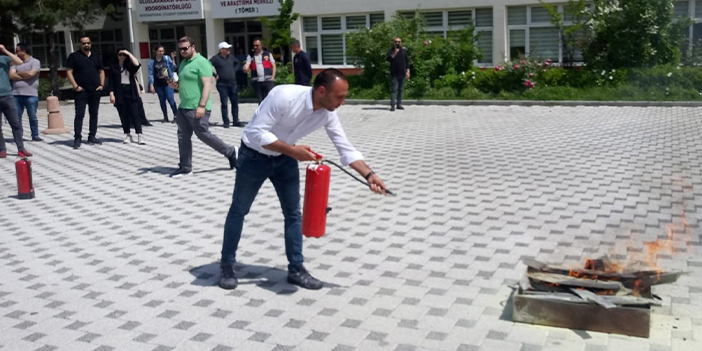 Gümüşhane Üniversitesi’nde yangın söndürme tatbikatı!