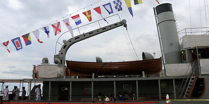 TCG Nusret N-16 Müze Gemisi Trabzon'da ziyarete açıldı