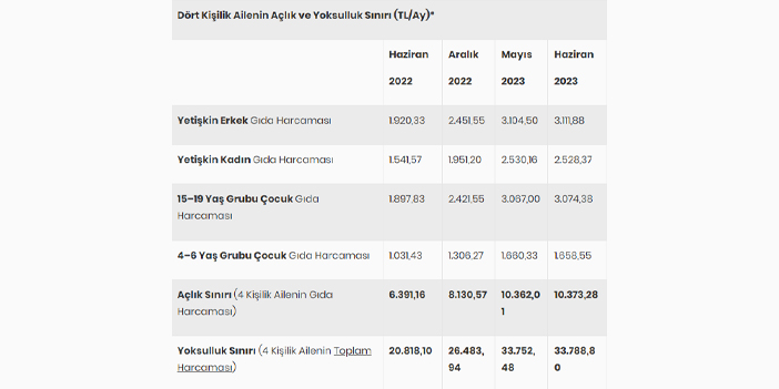 TÜRK-İŞ yoksulluk sınırını açıkladı! İşte rakamlar