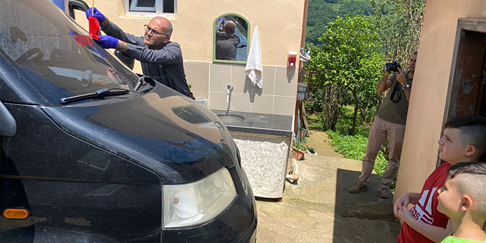 Trabzon'da yorgun mermi olayları bitmiyor! Bayram günü otomobile isabet etti