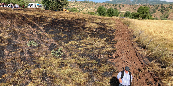 Giresun'da buğday tarlasında yangın