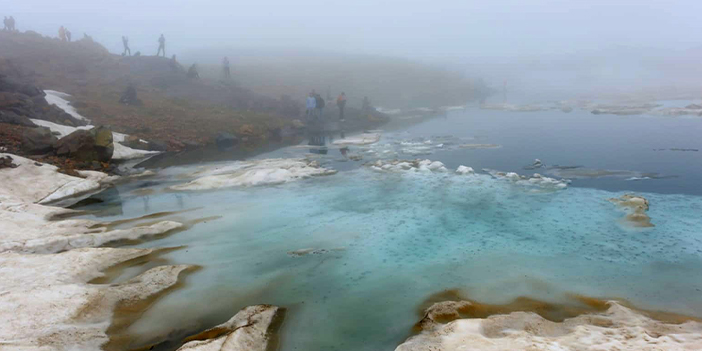 Artabel Gölleri Trabzonlu dağcılara bir günde dört mevsim yaşattı