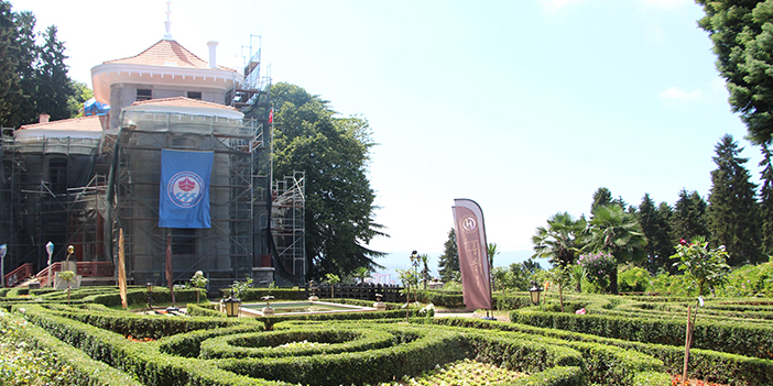 Trabzon'da Atatürk Köşkü restorasyon çalışmaları sürüyor