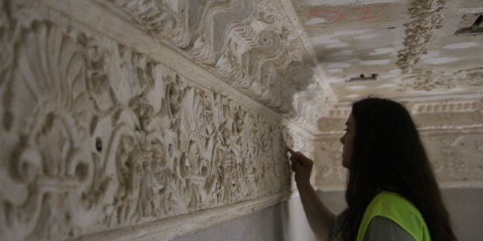 Trabzon'da Atatürk Köşkü restorasyon çalışmaları sürüyor