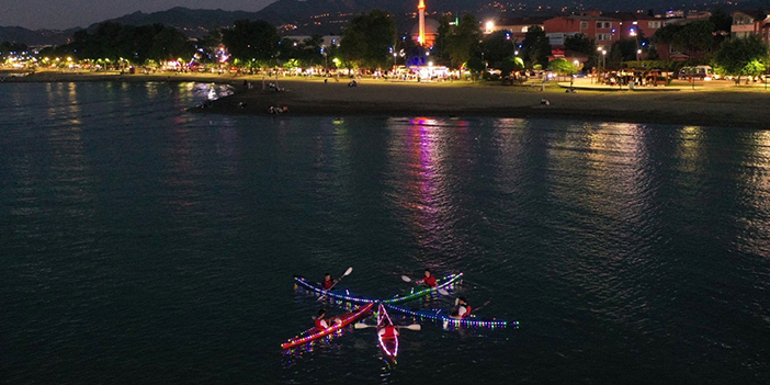 Ordu gecelerinde kano şöleni büyüledi