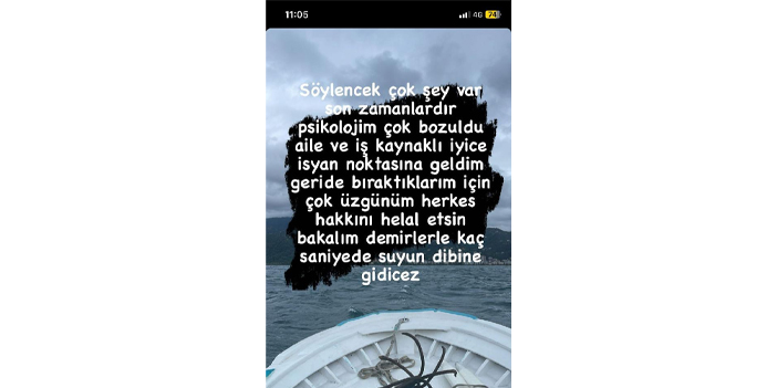 Trabzon'da buraya kadarmış notunu paylaştı! Kayıkla denize açıldı