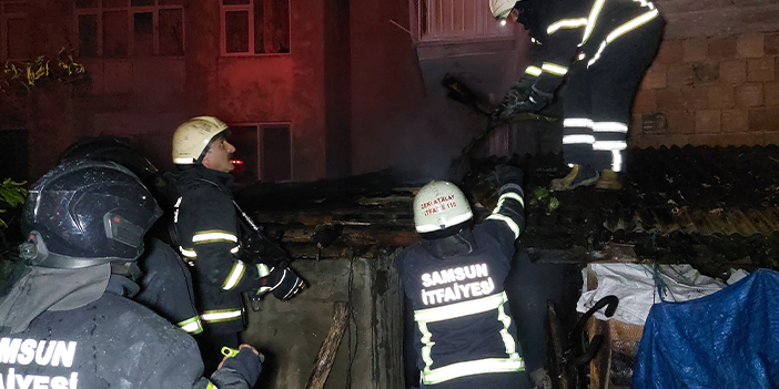 Samsun'da baraka alevlere teslim oldu