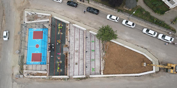 Trabzon Ortahisar'da yeşil alan çalışmaları sürüyor