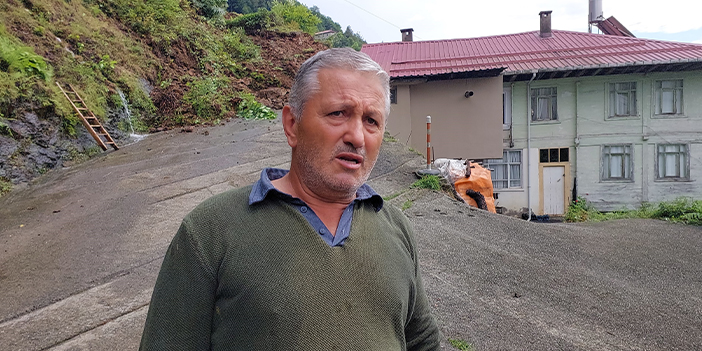 Rize'de etkili yağış heyelan getirdi! Vatandaşın evi toprak doldu "Dünya gitmiş"