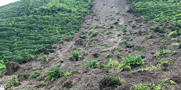 Rize'de heyelan! 8 ev boşaltıldı