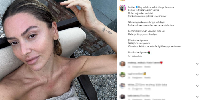 Eski eşiyle barıştığı konuşulan Hadise'den manidar paylaşım
