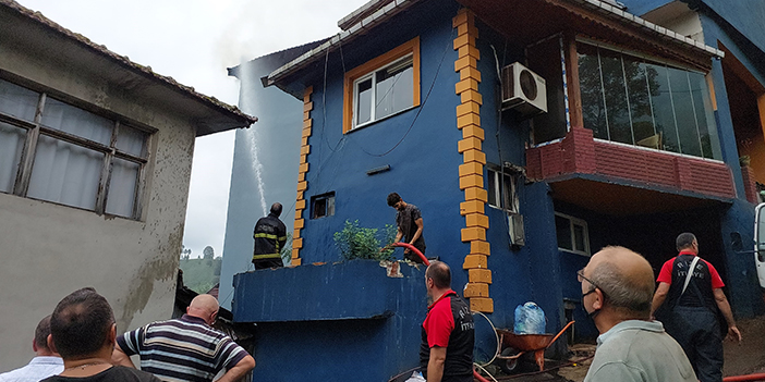 Rize'de çay fabrikasında yangın! 1 kişi dumandan etkilendi