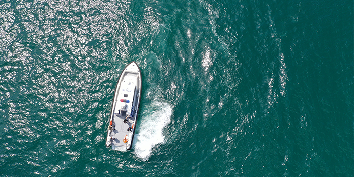 Trabzon'da kurbağa adamlar arama kurtarma için hazır