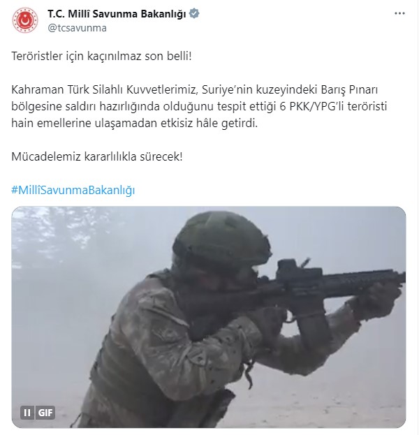 MSB duyurdu! Saldırı hazırlığındaki 6 terörist etkisiz