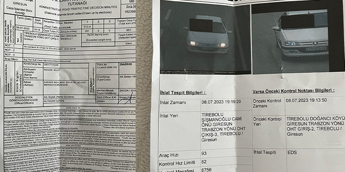 Gümüşhane'de plaka benzerliği mağdur etti! Soluğu mahkemede aldı