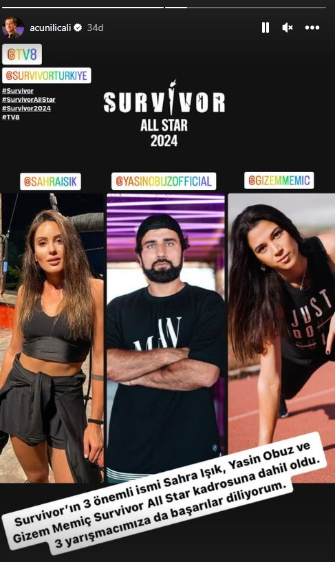 Survivor All Star 2024 kadrosu netleşiyor! 3 iddialı isim daha 