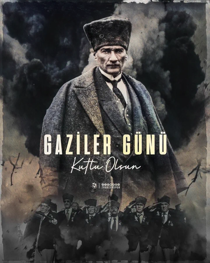 Trabzonspor 19 Eylül Gaziler Günü dolayısıyla mesaj yayımladı.