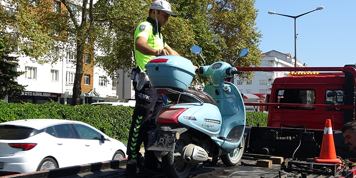Ordu'da motosiklet sürücüleri hem denetlendi, hem de bilgilendirildi
