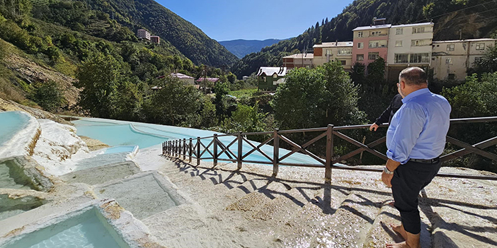 Giresun'un Pamukkale'sine ziyaretçi akını 