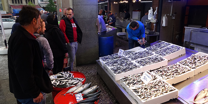 Trabzon'da hamsi tezgaha geldi! Vatandaş akın etti 