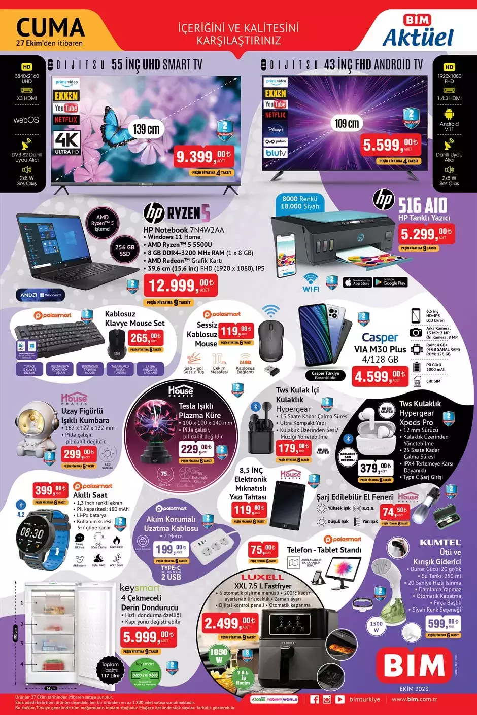 BİM’de bu hafta neler var? 24-27 Ekim 2023 BİM Kataloğu!