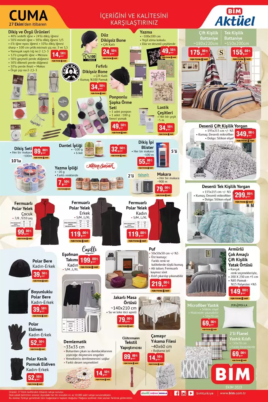 BİM’de bu hafta neler var? 24-27 Ekim 2023 BİM Kataloğu!