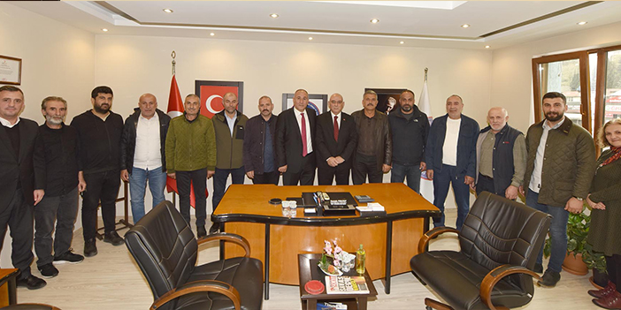 TESOB Başkanı Kara'dan Trabzon Kamyon ve Kamyonetçiler Esnaf Odasına ziyaret