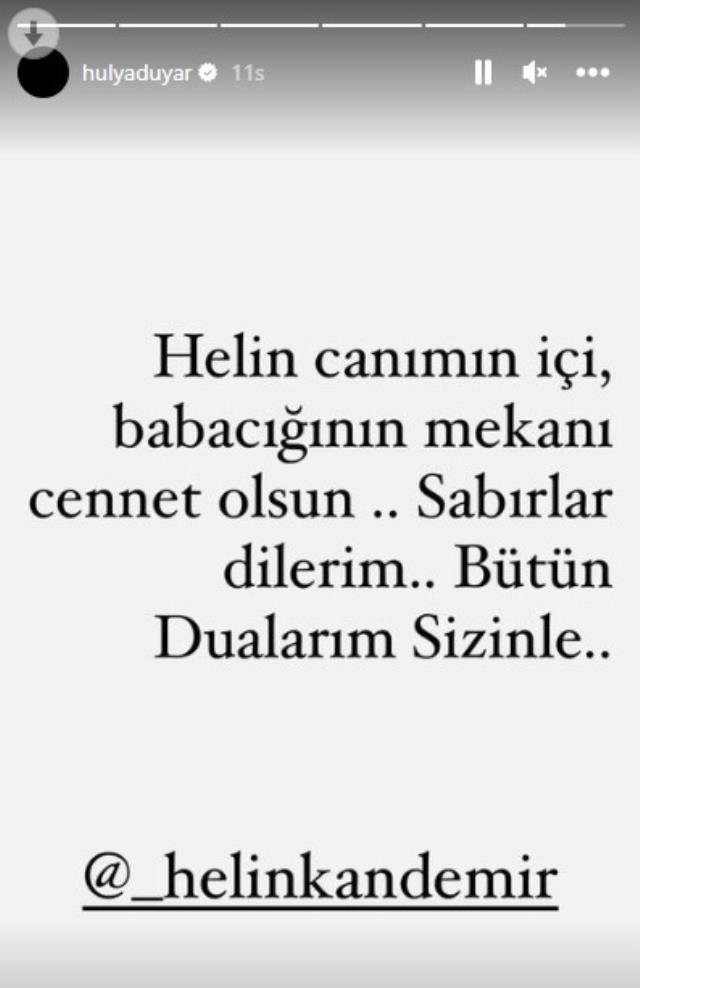 Genç oyuncu Helin Kandemir'in babası hayatını kaybetti