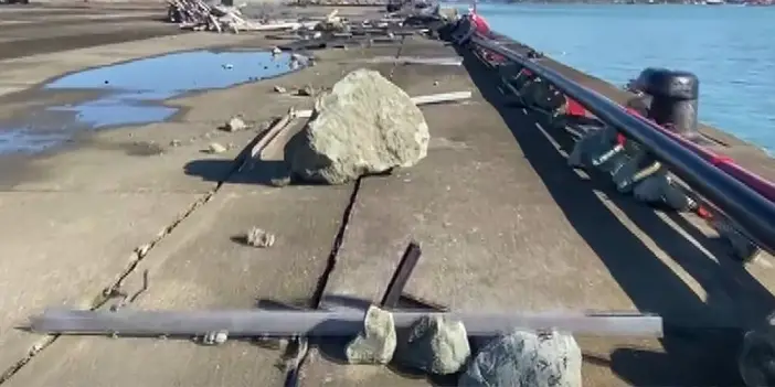 Trabzon'da askerlerin konakladığı konteynerler devrilmişti! İşte tahribat görüntüleri