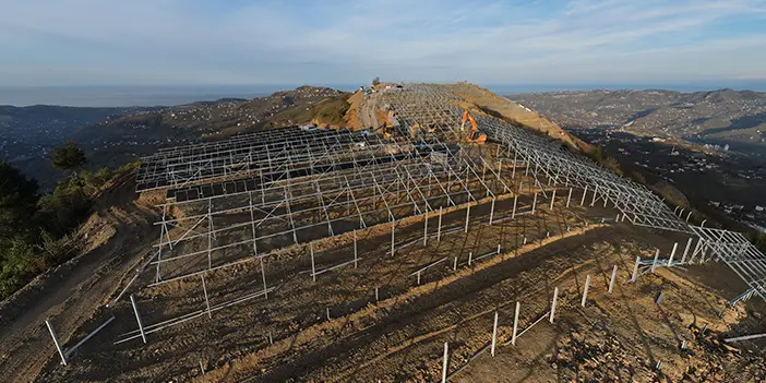 GES panellerinin montajı başladı