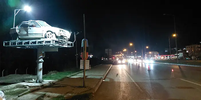 Samsun'da polis hız sınırına dikkat çekti