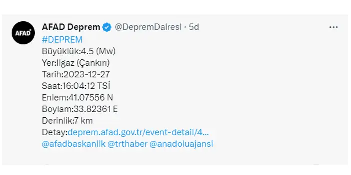 Çankırı'da korkutan deprem!