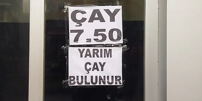 Çay paralarını ödemeyen müşteriler için ilginç çözüm! "Yarım çay bulunur"
