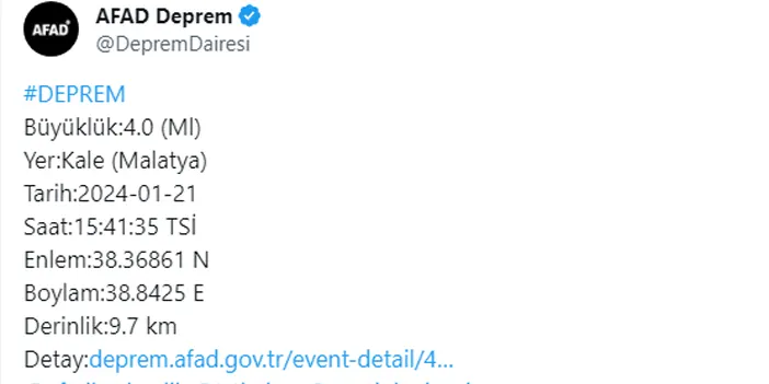 Malatya’da korkutan deprem! İşte büyüklüğü