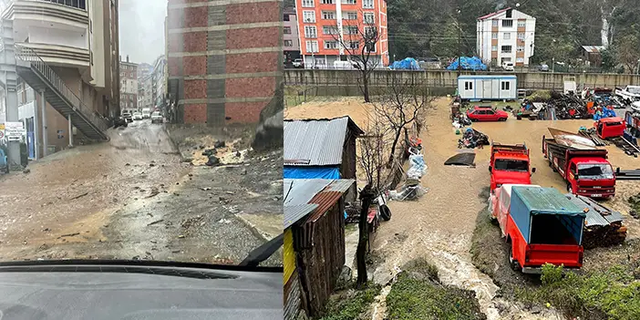 Bölgemizde şiddetli yağış etkisini gösterdi! Taşkın ve heyelanlar yaşandı