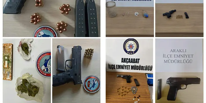 Trabzon’da emniyetten narkotik operasyonları! 30 şahıs hakkında işlem