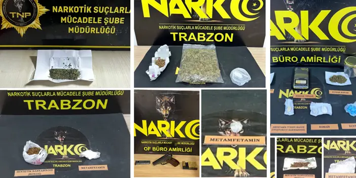 Trabzon'da narkotik uyuşturucuya geçit vermiyor! 13 kişi yakalandı