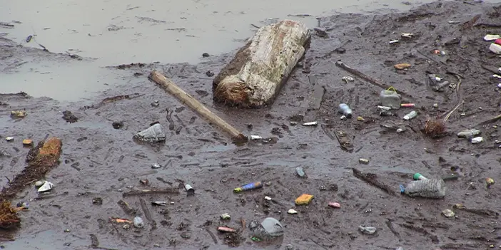 Artvin'deki sel Muratlı Baraj Gölü'nü çöplüğe çevirdi