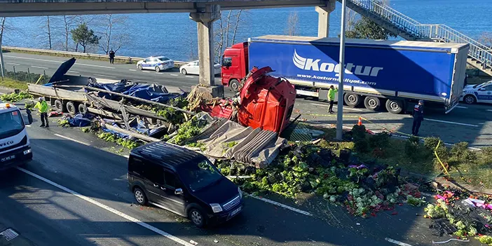 Trabzon'da yabancı plakalı tır orta refüje çıktı! 1 kişi hayatını kaybetti