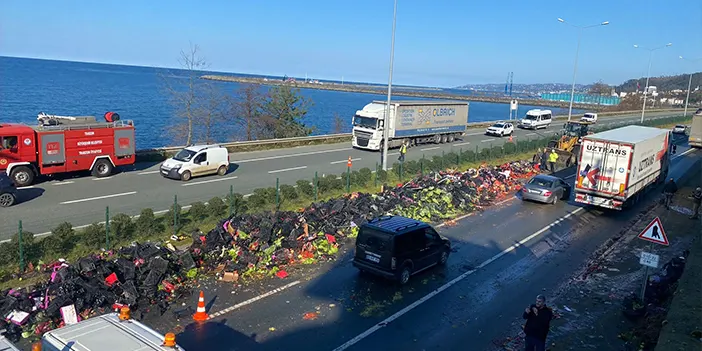 Trabzon'da yabancı plakalı tır orta refüje çıktı! 1 kişi hayatını kaybetti