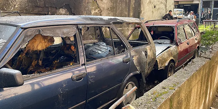 Komşu ilde araç yangını! 2 otomobil alevlere teslim