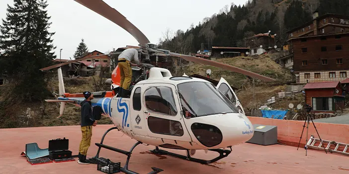 Rize'de dağ keçileri için Kaçkarlar'a  yem taşındı