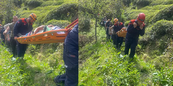Rize'de yük taşıma teleferiğinden düşen 2 kişi yaralandı