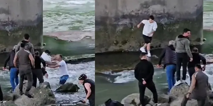 Artvin'de balık tutmak isterken canından oluyordu! 